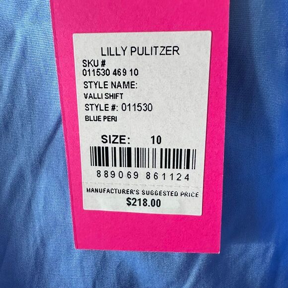 Lilly Pulitzer Valli Shift Dress in Blue Peri Size 10 - Picture 6 of 15